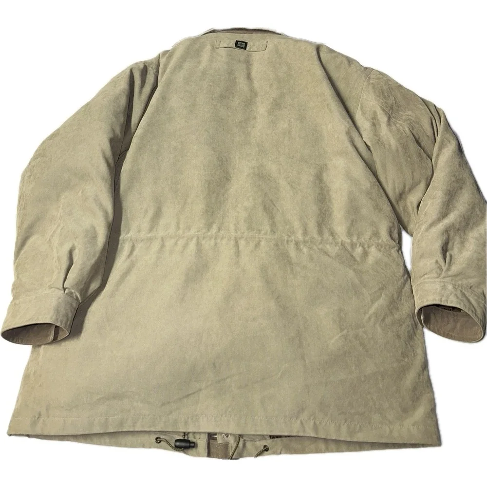 VTG Rainforest Men Barn Chore Coat Jacket M Tan Down Filled Removeable Zip Liner